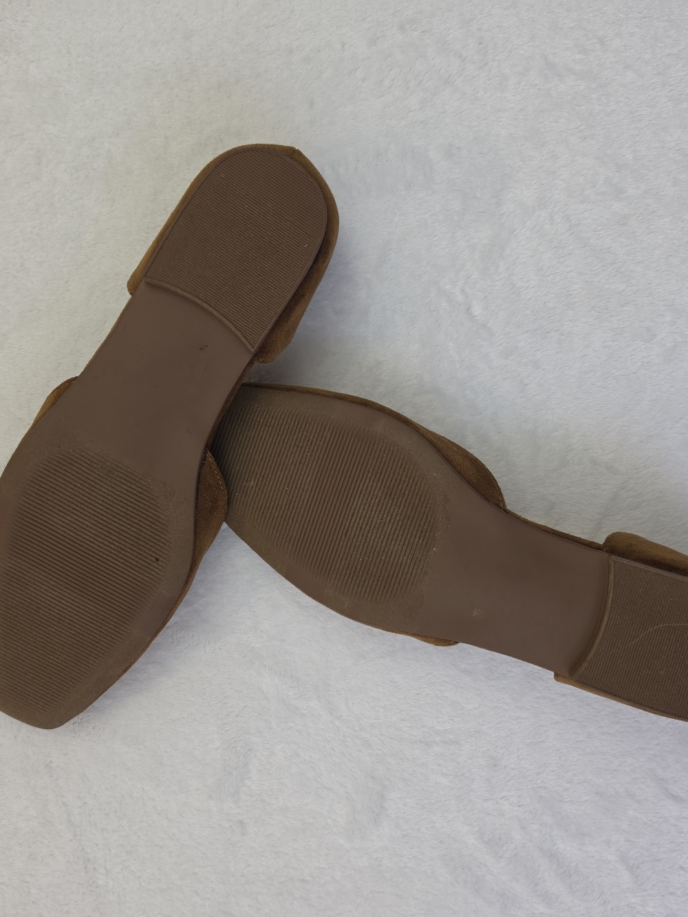 Kensie Brown Suede Flats Womens 8.5 Pointed Toe D’Orsay Slip On Bow Detail - Picture 5 of 6